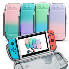 Arco-íris saco de armazenamento para nintendo switch caso eva portátil ns console jogo carry bolsa com suporte suporte acessórios do jogo 2024 - compre barato