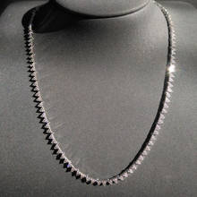 Роскошное ожерелье с кристаллами из стерлингового серебра S925 пробы, серебряное ожерелье, треугольное ожерелье, Индивидуальный бренд холодного ветра, ювелирные изделия в стиле панк 1:1 2024 - купить недорого