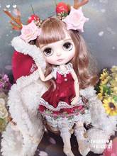 Blyth Doll Clothes  licca azone dolls clothes dress RED 0816 2024 - buy cheap