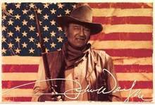 JOHN WAYNE - AMERICAN FLAG COWBOY MOVIE SILK POSTER Decorative painting 24x36inch 2024 - buy cheap