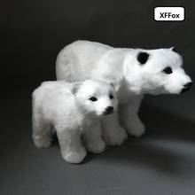 Un par de modelos de oso polar blanco de simulación, muñecos de oso blanco de polietileno y pieles, regalo de alrededor de 20cm, 30cm xf1937 2024 - compra barato