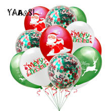 Globo de confeti de látex para decoración de Navidad, globo de fiesta de Navidad, decoración para el hogar, Belen, 10 unids/lote 2024 - compra barato