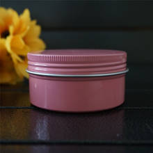 15/30/50/60/80/100/150g rosa caixa de alumínio redonda latas de lata de metal diy creme recarregável jar chá pote de alumínio vazio rosa recipientes 2024 - compre barato