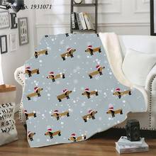 Dachshund Dog 3D Printed Fleece Blanket for Beds Thick Quilt Fashion Bedspread Sherpa Throw Blanket Adults Kids 05 2024 - buy cheap