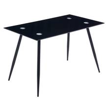 Mesa de comedor de cristal, 120x70x75cm, negra (solo Mesa), almacén de EE. UU. 2024 - compra barato