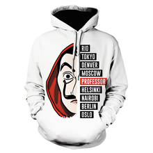 Cosplay Costumes La Casa De Papel 3D Printed Hooded Sweatshirts TV Series Pullovers Men/Women Fashion Casual House of Paper 2024 - buy cheap