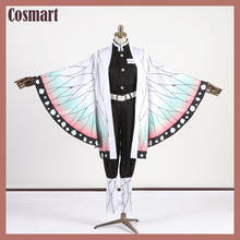 [Stock] Anime Demon Slayer Kimetsu no Yaiba Kochou Shinobu Cosplay Costume Kimono Uniform Halloween Suit For Women Men Outfit Ne 2024 - buy cheap