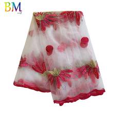 African Scarf  for Women Net Embroidery Scarf Big Embroidery Tulle Scarf for Shawls BX06 2024 - buy cheap