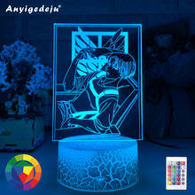 Acrylic 3d Lamp Levi Ackerman Anime Attack on Titan for Home Room Decor Light Child Gift Captain Levi Ackerman LED Night Light 2024 - buy cheap