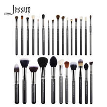 Jessup-pincéis de maquiagem profissional, para base, eyeshader, pó, batom, fibra, mistura de cabelo, ferramentas cosméticas, 7 a 27 peças 2024 - compre barato