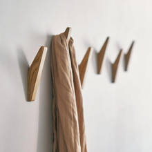 Gancho de madera maciza de estilo japonés para colgar en la pared, decoración para el hogar, toalla, llaves, accesorio para abrigo de habitación, 1 ud. 2024 - compra barato