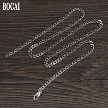 100% S925 real silver vintage 3MM Thai silver necklace for men silver jewelry tank chain  men and women silver necklace 2024 - buy cheap