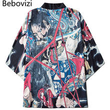 Bebovizi-Kimono japonés Yukata Haori para mujer, chaqueta, camisa, Cosplay, samurái 2024 - compra barato