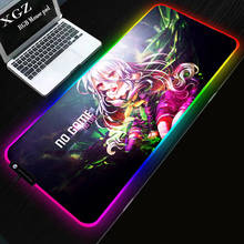 Anime No Game No Life  Gaming RGB Large Locked Mouse Pad Computer Mousepad Led Backlight XXL Surface Mause Keyboard Desk Mat 2024 - buy cheap