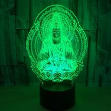 Buda lâmpada noturna com 7 cores, muda de cor, atmosfera 3d, luz de volume, coração, ilusão visual, led para crianças, brinquedo, decoração de natal, aniversário 2024 - compre barato