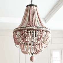 Chandelier Living Room Dining Room Bedroom Chandelier Children's Room Decorative Lighting Fashion Wooden Bead Lamp 2024 - buy cheap