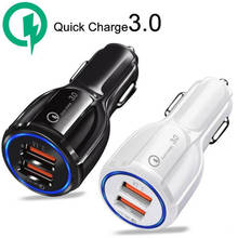 50pcs/lot QC3.0 Fast Charge 3.1A Quick Charge Car Charger Dual USB Fast Charging For IPhone For Samsung Galaxy S8 2024 - buy cheap