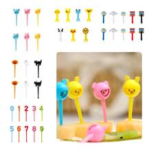 Farm Cartoon Animal Fruit Fork Set Plastic Cute Toothpick Tableware Food Picks Drop Shipping 2024 - buy cheap