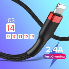 USB-кабель для iPhone 13 12 11 X XS, кабель для быстрой зарядки для iPad Air 4 Pro, шнур для быстрой зарядки, кабель для передачи данных для IOS 13 14 2024 - купить недорого