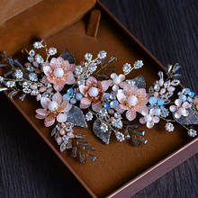 Vintage Baroque Handmade Brides Hairband Bridal Headdress Wedding Hair Accessory Rhinestone Prom Hair Jewelry Wedding Headpieces 2024 - buy cheap