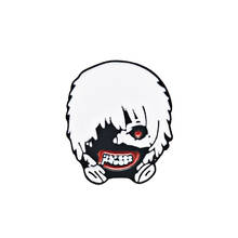 Alfileres de Anime Tokyo Ghoul para hombre y mujer, broche esmaltado con insignia de máscara Ken Kaneki, de dibujos animados, para mochila y solapa 2024 - compra barato
