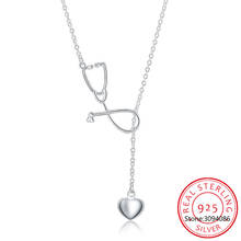 2020 Vintage Bijoux Luxury Doctor Stethoscope Statement Pendant Necklace for Women S925 Stamp Silver Color Jewelry Accessories 2024 - buy cheap