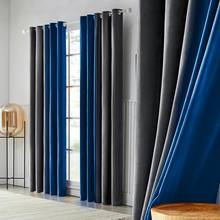 Современный домашний декор серый синий бархат Блэкаут шторы для гостиной спальни занавески 2024 - купить недорого
