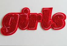 Red Letter Girls Embroidery Chenille Patches Iron on Applique for Clothing Bags Backpacks Hats Cool Patches Decoration DIY 2024 - buy cheap