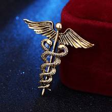 Personality Retro Angel Wings Brooch Men's Badge Pin Snake Brooches Lapel Medal Women Shirt Collar Clothing Accessories 2024 - buy cheap
