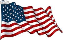 Volkrays Creative Car Decal USA Flag Sticker Bumper Sticker Gift Patriotic American Wavy United States PVC,12cm*7cm 2024 - buy cheap