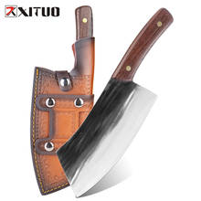 XITUO кованый кухонный нож шеф-повара, традиционный стиль, искусственная сталь, Многофункциональные ножи мясника, сталь с покрытием 2024 - купить недорого