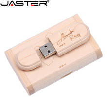 Pendrive de madera de arce + caja de regalo de boda, memoria USB de 4GB, 16GB, 32GB y 64GB, con más de 1 logotipo gratis 2024 - compra barato