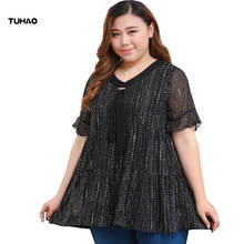 Tuhao blusas de chiffon femininas, blusas de trabalho para mulheres, de chiffon 10xl 8xl 6xl plus size yz01 2024 - compre barato