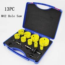 13Pcs HSS Bi-metal Adjustable Hole Saw Cutter Set Wood Metal Stainless Cutting Tool Drill Bits 19-64mm 2024 - buy cheap