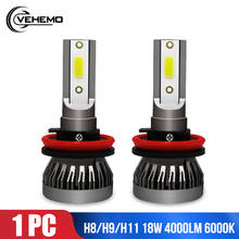 Vehemo LED Headlight 9005/9006/H11/H4/H7/H1/9012 DC12V Bulbs Car Led Headlight Fog Light Auto LED Fog Light Lighting Assembly 2024 - buy cheap