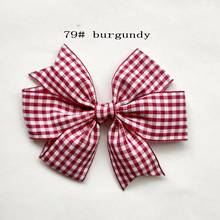 Gingham Plaid Ribbon Hair Bows Clips Bowknot Elastic Hairbands V Pinwheel Princess Hairpins Bobbles Ties Girl Women 20pcs HD3355 2024 - buy cheap