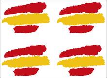 Наклейка флага штрихов Испания 4 шт. 45x2 5 мм/ud. 2024 - купить недорого