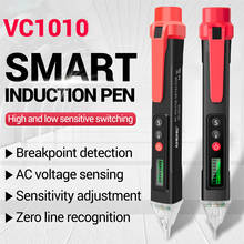 Detectores digitales de voltaje VC1010 AC/DC, probador inteligente sin contacto, bolígrafo medidor de 12-1000V, Sensor eléctrico de corriente, lápiz de prueba 2024 - compra barato
