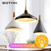 BOTIMI Modern Pendant Lights For Dining Kitchen Lampadario Vintage Gray Metal Hanging Lamp Restaurant Luminaria Light Fixture 2024 - buy cheap