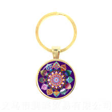 Vintage Jewelry Mandala Keychain Henna OM Symbol Buddhism Zen Online Shopping India 2018 Fashion Keyring For Men Women 2024 - buy cheap