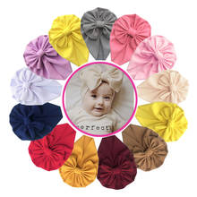 Nishine Corn Kernels Big Bows Hedging Cap Newborn Infant Toddler Tire Cap Turban Baby Girls Beanie Hat Hair Accessories 2024 - buy cheap