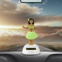 Car Ornament Automobiles Decoration Dancing Hula Girl Swinging Bobble Toy  Auto Interior Home Decor Solar Girls Accessories 2024 - buy cheap