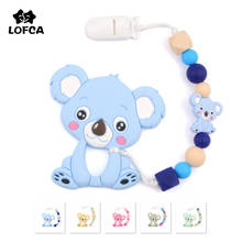 LOFCA Koala Baby Pacifier Chain Silicone Chewable Teether Pendant BPA Free Food Grade Teething Toys Cartoon Pacifier Chain Clip 2024 - buy cheap