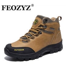 FEOZYZ Anti Slip Sport Shoes Men Fashion Outdoor Waterproof Trekking Mens Ankle Boots Lace Up Camping Climbing Hiking Shoes Men 2024 - buy cheap