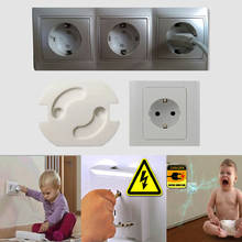 Cubierta giratoria de seguridad para bebés, enchufe de protección eléctrica de plástico, estándar europeo, 2 agujeros, 10 unids/lote 2024 - compra barato