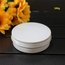 Latas de alumínio redondas brancas 100g 82*29mm, caixa de metal de alumínio, 100ml, recipiente vazio para creme cosmético diy, portátil, pote de chá de alumínio 2024 - compre barato