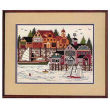 Amishop Top Quality Lovely Cute Counted Cross Stitch Kit Harbor Life Seaside City Town Sailboat Sailing DIM 03544 2024 - buy cheap