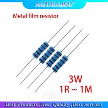 20pcs 3W Metal film resistor 1% 1R ~ 1M 1R 4.7R 10R 22R 33R 47R 1K 4.7K 10K 100K 1 4.7 10 22 33 47 4K7 ohm resistance 2024 - buy cheap