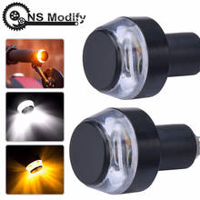 NS Modify 12V 22mm Motorcycle Handlebar End Turn Signal Light Indicator Flasher Handle Bar Blinker Side Marker Lamp LED Light 2024 - buy cheap