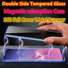 360 Magnetic Flip Metal Case For Oppo Realme 5 6 X2 pro 5i Q double glass cover for Reno Ace A5 A9 2020 A11X A5 A3a A7 F9 Fundas 2024 - buy cheap